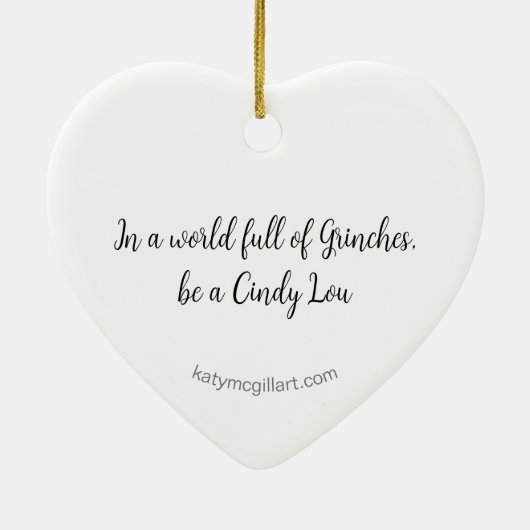 In een wereld van Grinches Keramisch Vierkant Orna Keramisch Ornament (Achterkant)