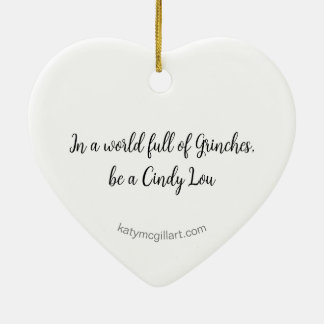 In een wereld van Grinches Keramisch Vierkant Orna Ornament