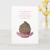 In een wereld van Muffins is een Cupcake Birthday Kaart (Gele Bloem)