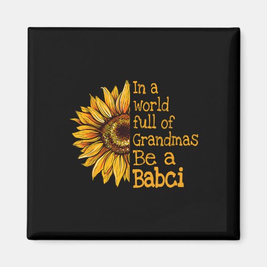 In een wereld van oma zijn een Babci Polen Poolse  Magneet (Voorkant)