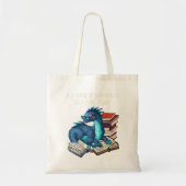 In een wereld vol boekwormen is een boekendraak tote bag (Voorkant)