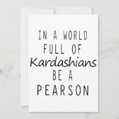 in een wereld vol kardashians is het een pearson s (Voorkant)