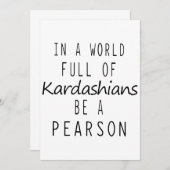 in een wereld vol kardashians is het een pearson s (Voorkant / Achterkant)