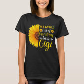 In een wereld vol met oma's een Gigi-zonnebloem T-shirt (Voorkant)