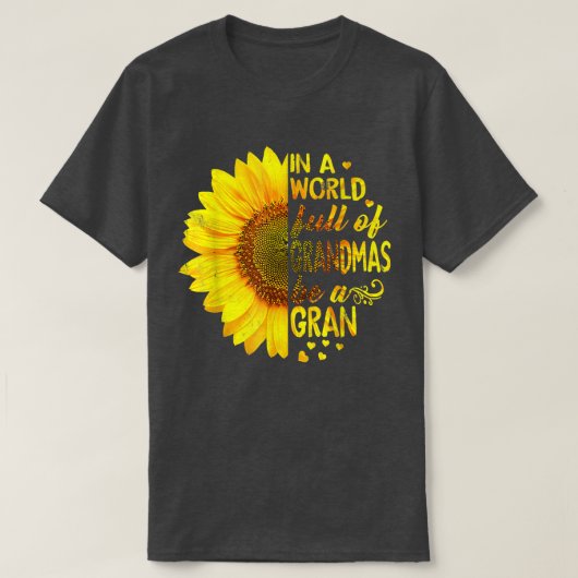 In een wereld vol oma's: Gran Sunflower T-shirt (Design voorkant)