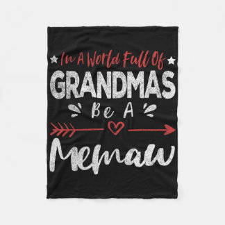 In een wereld vol oma's, wees een grappige meid fleece deken