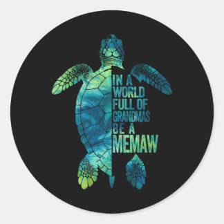In een wereld vol oma's, wees een grappige meid ronde sticker
