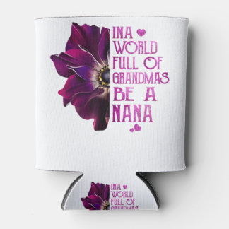 In een wereld vol oma's zijn NaNa-Paarse Anemone Blikjeskoeler