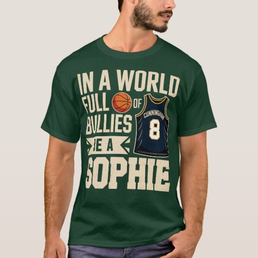In een wereld vol pestkoppen wees een Sophie (1)-F T-shirt (Voorkant)