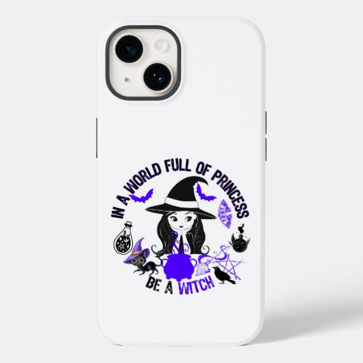 In een wereld vol prinses, wees een heks.w Case-Mate iPhone case (Achterkant)