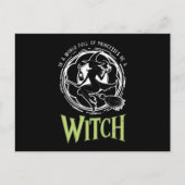 In een wereld vol prinsessen is een heks-halloween briefkaart (Voorkant)