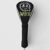 In een wereld vol prinsessen is een heks-halloween golfheadcover (Voorkant)