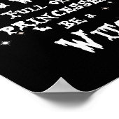 In een wereld vol prinsessen is een heks-halloween poster (Hoek)