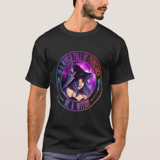 In een wereld vol prinsessen is een heks-halloween t-shirt