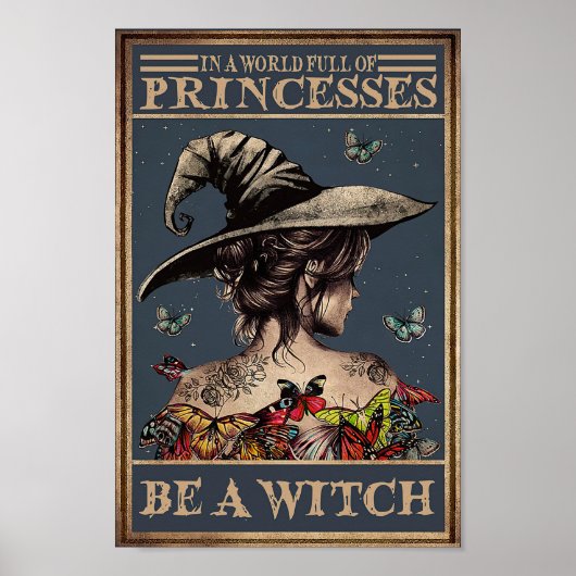 In een wereld vol prinsessen is een heks poster (Voorkant)