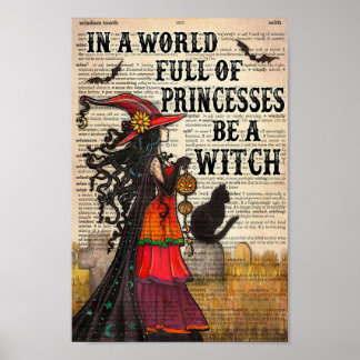 In een wereld vol prinsessen is een heks poster