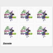 In een wereld vol prinsessen is een heks vierkante sticker (Vel)