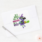In een wereld vol prinsessen is een heks vierkante sticker (Envelop)
