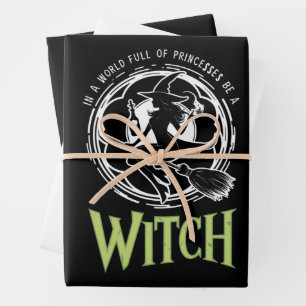 In Een Wereld Vol Prinsessen Wees Een Heks Hallowe Inpakpapier Vel