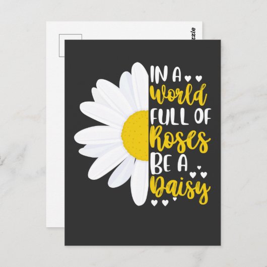 In een wereld vol Rozen is het een dageraad Briefkaart (Voorkant / Achterkant)