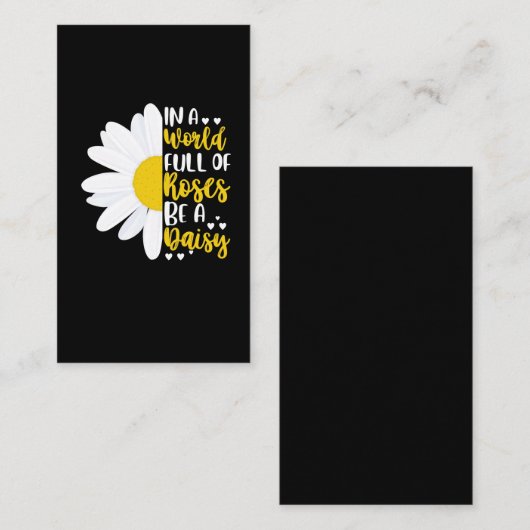 In een wereld vol Rozen is het een dageraad Visitekaartje (Voorkant / Achterkant)