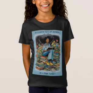 In een wereld vol schermen wordt een page turner t-shirt