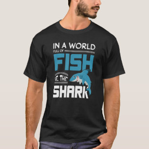 In een wereld vol vissen is de haaienmotief t-shirt