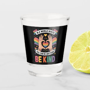In Een Wereld Waar Je Alles Kan Zijn Wees Aardig L Shot Glas