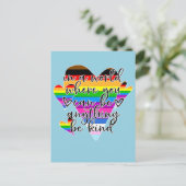 In een wereld waar je alles kunt zijn briefkaart (Staand voorkant)