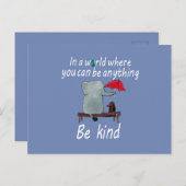 In een wereld waar je alles kunt zijn briefkaart (Voorkant / Achterkant)