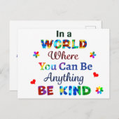 In een wereld waar je alles kunt zijn briefkaart (Voorkant / Achterkant)