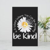 In een wereld waar je alles kunt zijn, is vrede briefpapier (Staand voorkant)