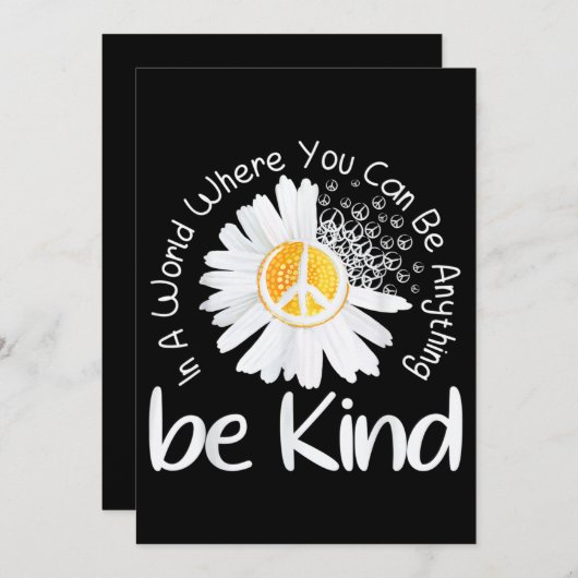 In een wereld waar je alles kunt zijn, is vrede kaart (Voorkant / Achterkant)