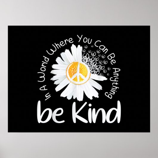 In een wereld waar je alles kunt zijn, is vrede poster (Voorkant)