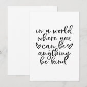 In een wereld waar je alles kunt zijn kaart (Voorkant / Achterkant)