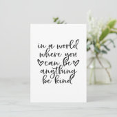 In een wereld waar je alles kunt zijn kaart (Staand voorkant)