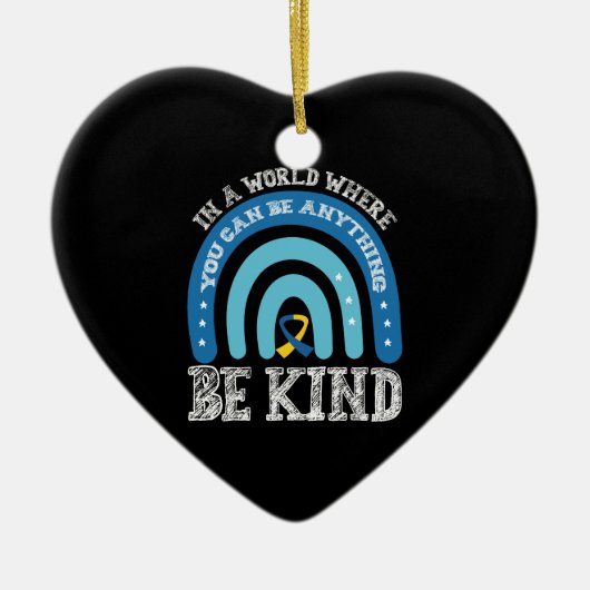 In een wereld waar je alles kunt zijn keramisch ornament (Voorkant)