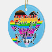 In een wereld waar je alles kunt zijn keramisch ornament (Links)