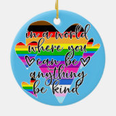 In een wereld waar je alles kunt zijn keramisch ornament (Achterkant)