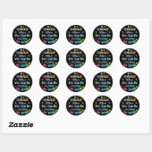 In een wereld waar je alles kunt zijn ronde sticker (Vel)