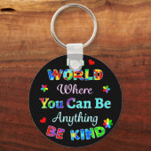 In een wereld waar je alles kunt zijn sleutelhanger (Voorkant)