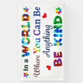 In een wereld waar je alles kunt zijn spandoek (Verticaal)