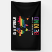 In een wereld waar je alles kunt zijn spandoek (Verticaal)