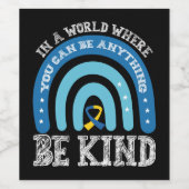 In een wereld waar je alles kunt zijn wijn etiket (Enkel label)