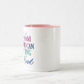 In een wereld waar je iets kunt zijn... Wees aardi Tweekleurige Koffiemok (Center)