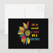 In een wereld waarin rozen een zonnebloem zijn briefkaart (Voorkant / Achterkant)
