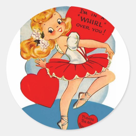 In een werveling ronde sticker (Voorkant)