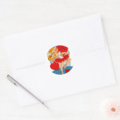 In een werveling ronde sticker (Envelop)