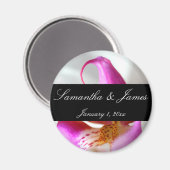 In een witte orchidee persoonlijke bruiloft magneet (Voorkant / Achterkant)