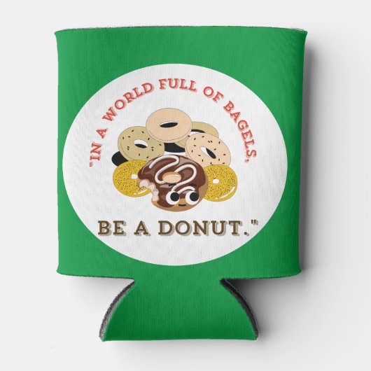 IN EEN WOORD VAN BAGELS, WEES EEN DONUTS BLIKJESKOELER (Voorkant)